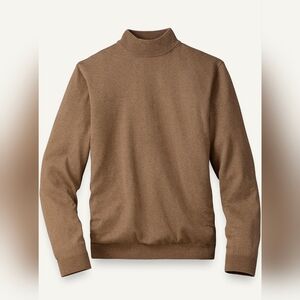 Paul Fredrick Men's Silk Cotton And Cashmere Mock Neck Sweater